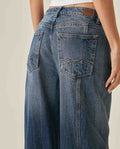 Womens Jeans Special Fit Wide Leg Relaxed Super High Rise Cotton Non-Stretch Dark Wash Subtle Effects - Blue 63_431H030_AZU194052_7