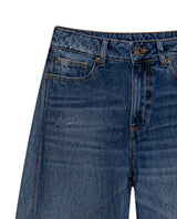 Womens Jeans Special Fit Wide Leg Relaxed Super High Rise Cotton Non-Stretch Dark Wash Subtle Effects - Blue 63_431H030_AZU194052_8