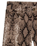Womens Jeans Special Fit Straight Relaxed High Rise Cotton Non-Stretch Raw Sand Wash Python Print Total Embroidered - Brown 63_431H032_CAF171316_8