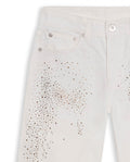 Womens Jeans Straight Crop Fit Relaxed High Rise Cotton Non-Stretch Classic Wash Scattered Rhinestones - Mothers - Raw 63_431H130_CRU134403_8