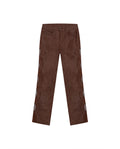Womens Jeans Special Fit Straight Super High Rise Cotton–Polyester Lurex Coffee Wash Side Oval Cuts Mesh - Mothers - Brown 63_431H131_CAF191241_3