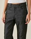 Womens Jeans Straight Relaxed Fit High Rise Cotton–Polyester Sheen Black Wash Elegant - Mothers - Black 63_431H132_NEG194004_5