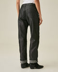 Womens Jeans Straight Relaxed Fit High Rise Cotton–Polyester Sheen Black Wash Elegant - Mothers - Black 63_431H132_NEG194004_6