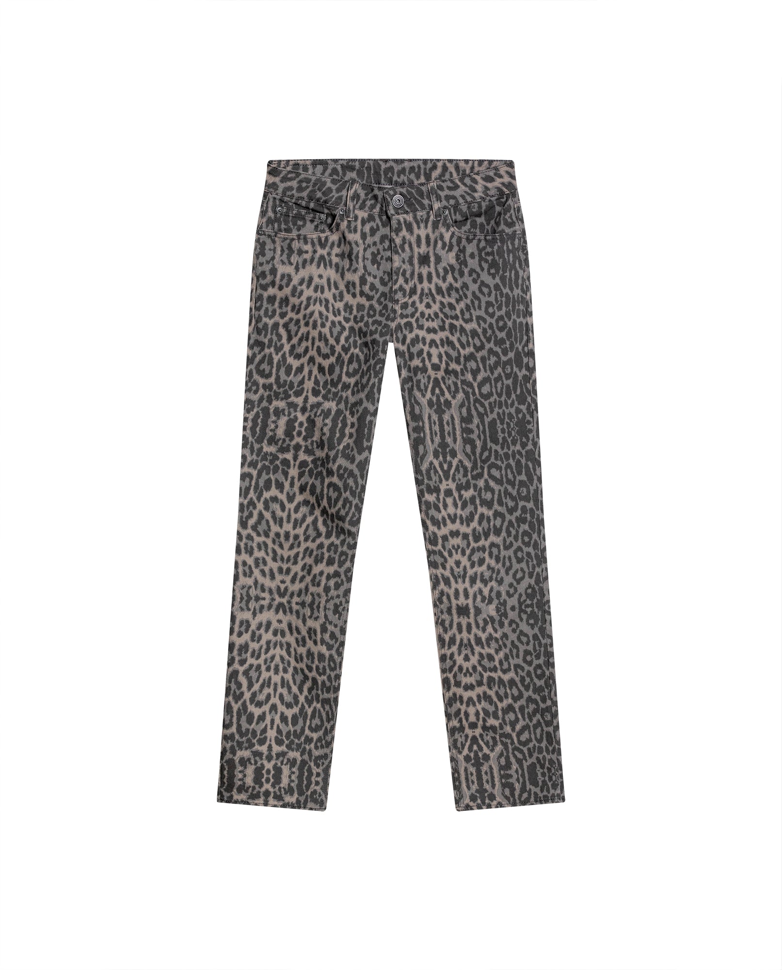 Womens Jeans Special Fit Straight Relaxed Super High Rise Cotton Comfort Classic Wash Animal Print Total - Mothers - Brown 63_431H134_CAF181018_0