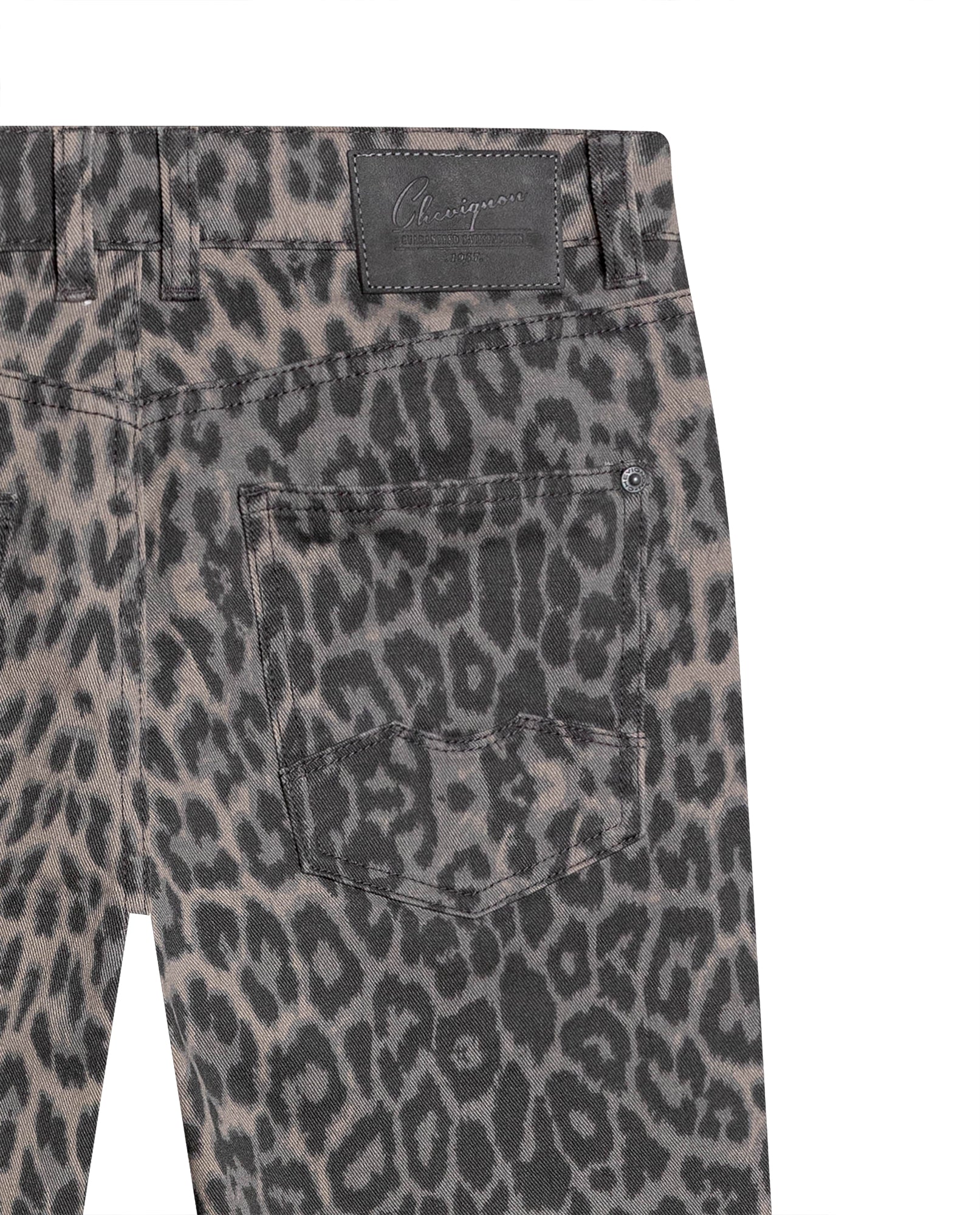 Womens Jeans Special Fit Straight Relaxed Super High Rise Cotton Comfort Classic Wash Animal Print Total - Mothers - Brown 63_431H134_CAF181018_6