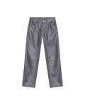 Womens Jeans Straight Relaxed Fit High Rise Cotton Non-Stretch Gray Wash Sheen Elegant - Mothers - Gray 63_431H135_GRI145002_3