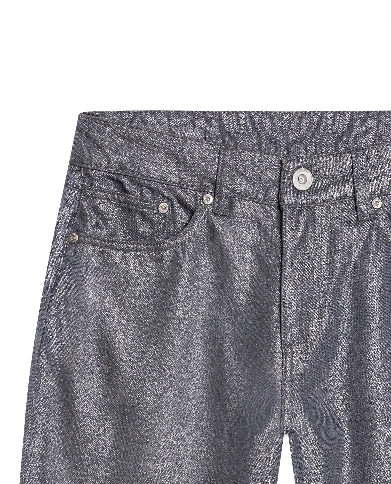 Womens Jeans Straight Relaxed Fit High Rise Cotton Non-Stretch Gray Wash Sheen Elegant - Mothers - Gray 63_431H135_GRI145002_8