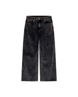 Womens Jeans Straight-Wide Leg Relaxed High Rise Cotton–Elastane Corduroy Dark Wash Tactile - Mothers - Blue 63_431H136_AZU194052_3