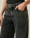 Womens Jeans Straight-Wide Leg Relaxed High Rise Cotton–Elastane Corduroy Dark Wash Tactile - Mothers - Blue 63_431H136_AZU194052_5