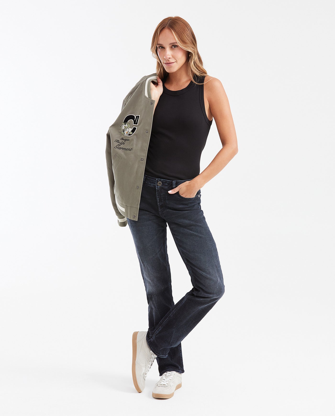 Women's Jeans, Low Rise, Boot Cut - Dark Blue 432G002 - 2