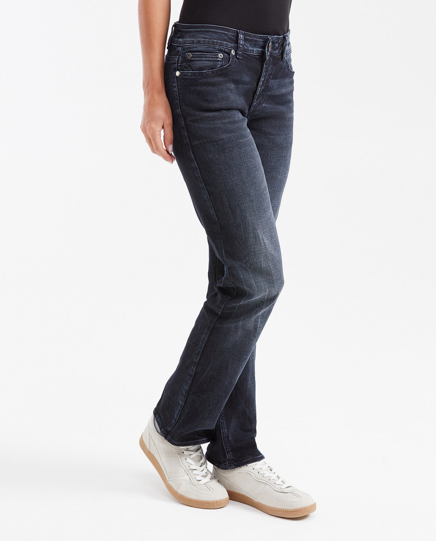 Women's Jeans, Low Rise, Boot Cut - Dark Blue 432G002 - 4
