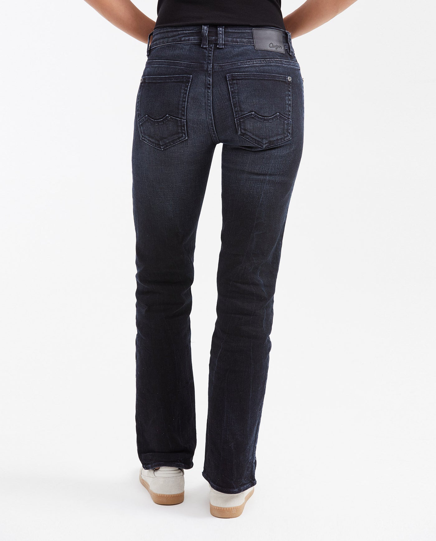 Women's Jeans, Low Rise, Boot Cut - Dark Blue 432G002 - 5