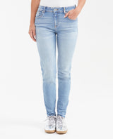 Women's Cosmo High Rise Skinny Jeans in Light Wash with Color Reserves and Recycled Fibers 432G010 - 1