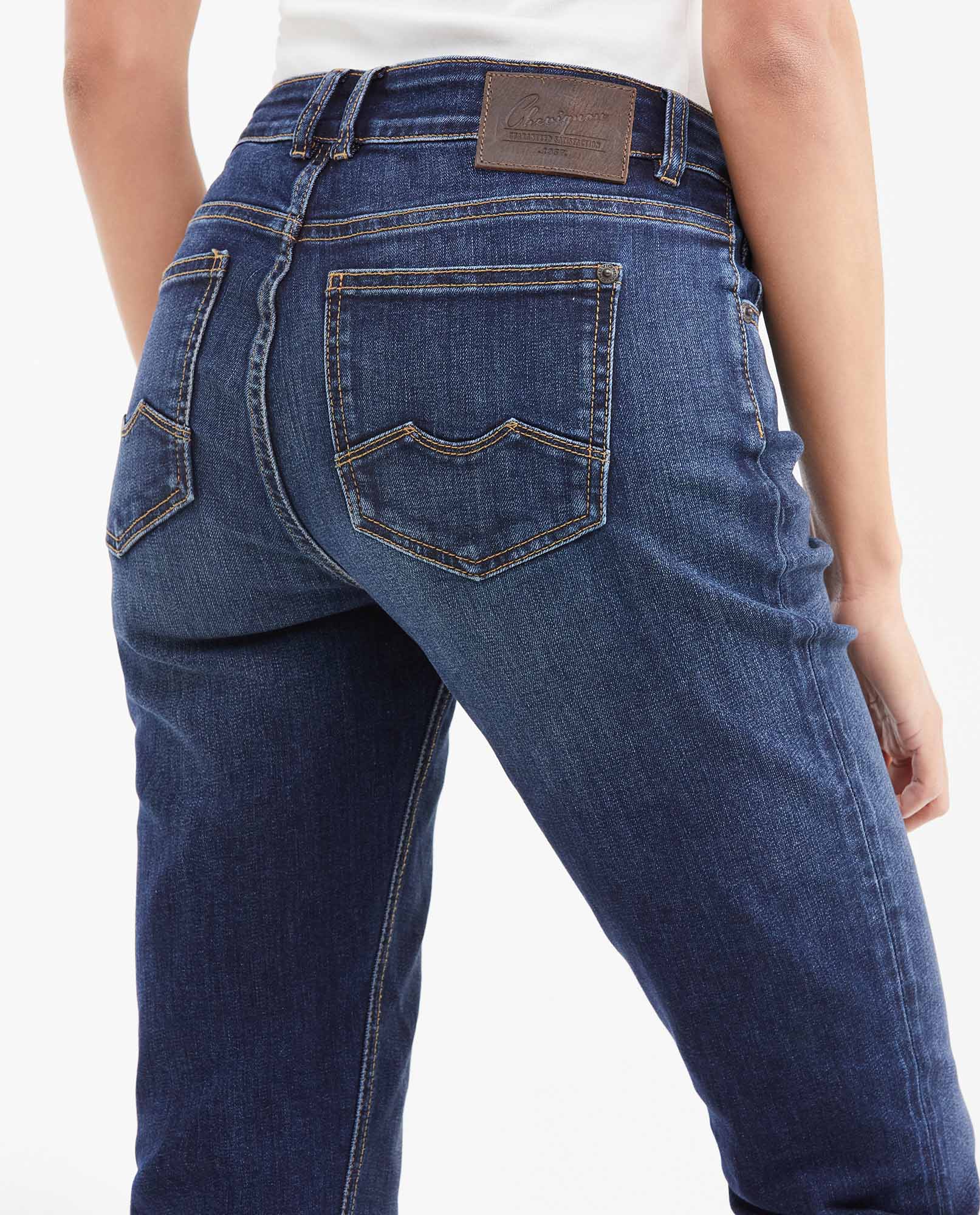 Women's Cosmo High Rise Skinny Jeans in Dark Wash Stretch 432G014 - 6