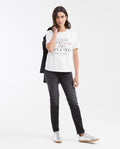 Women's Cosmo High Rise Skinny Jeans in Gray with Tone-on-Tone Stitching - 2