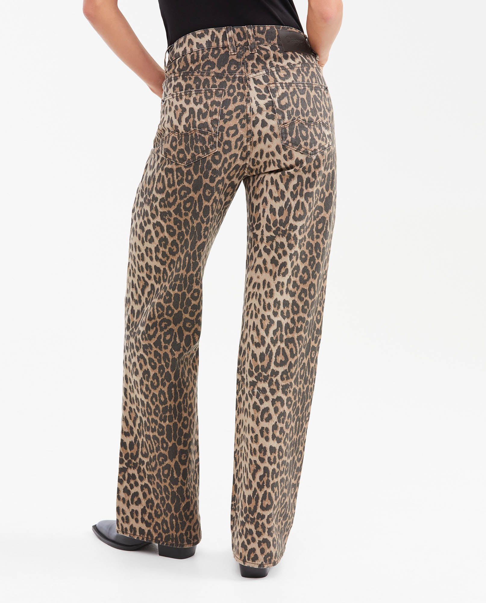 Women's High Cosmo Super High Rise Boot Cut Jeans in Duo-Tone Animal Print - 4