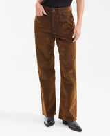 High-Rise Straight Fit Jeans with Relaxed Leg in Brown for Women - Brown 432G030 - 1