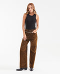 High-Rise Straight Fit Jeans with Relaxed Leg in Brown for Women - Brown 432G030 - 2