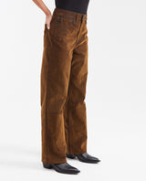 High-Rise Straight Fit Jeans with Relaxed Leg in Brown for Women - Brown 432G030 - 4