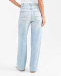 Women's Wide Leg Super High Rise Relaxed Jeans in Light Wash with Lyocell - 5