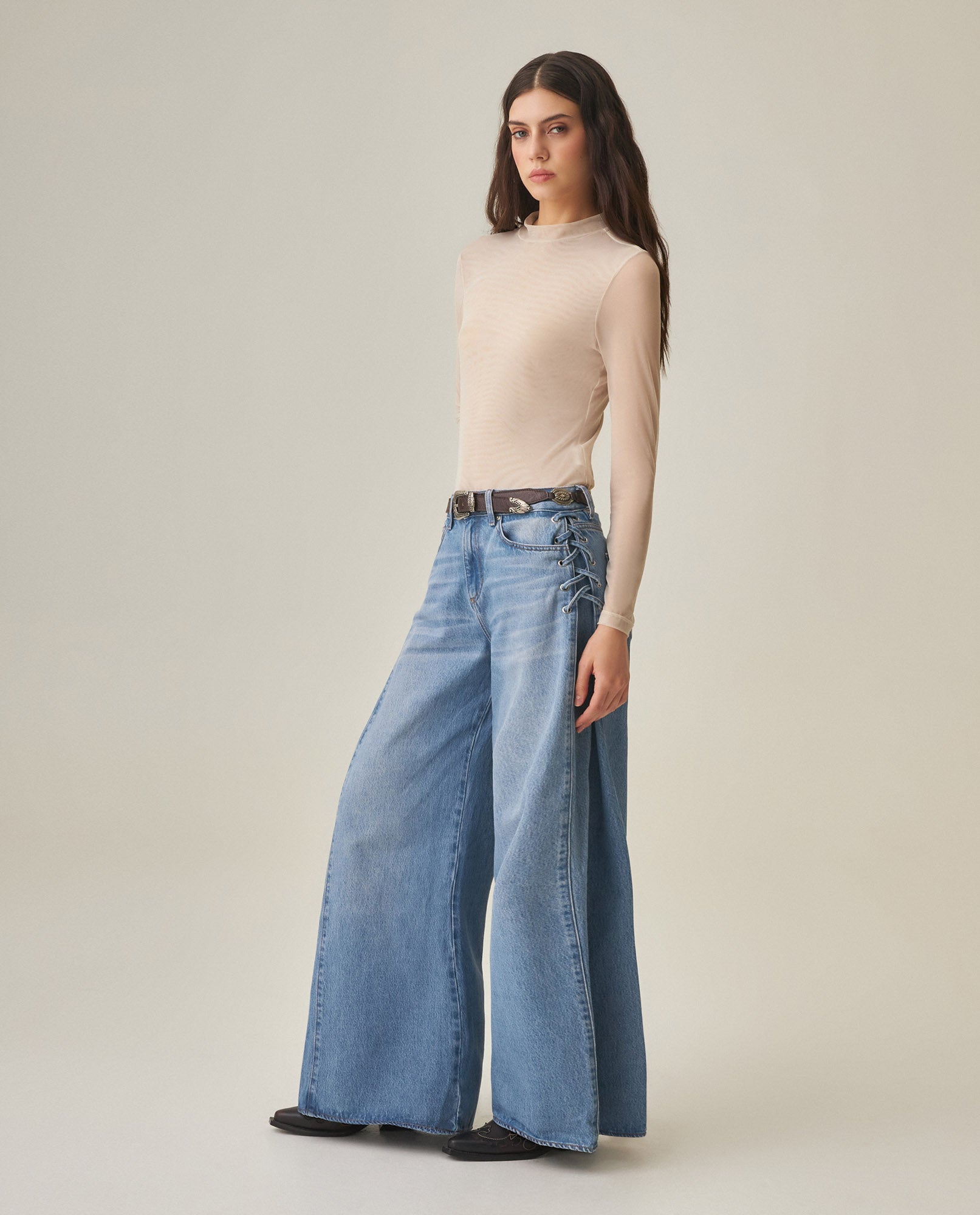 Women´s Wide Leg Jeans - Blue 63_432H025_AZU184140_0