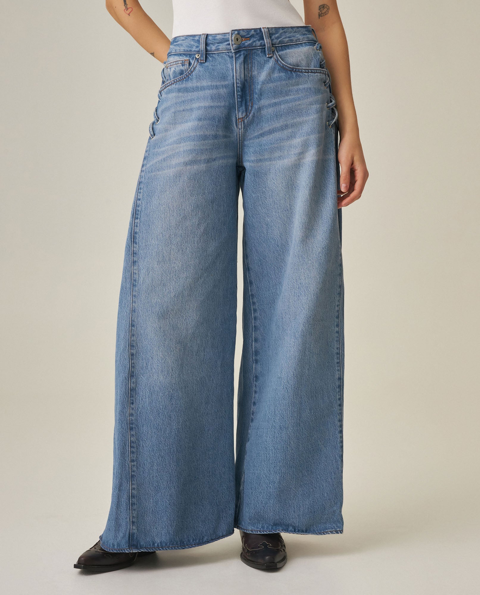 Women´s Wide Leg Jeans - Blue 63_432H025_AZU184140_3