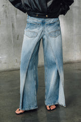 Womens Wide Leg Jeans - Special Collection - Blue 63_432H201_AZU154020_3