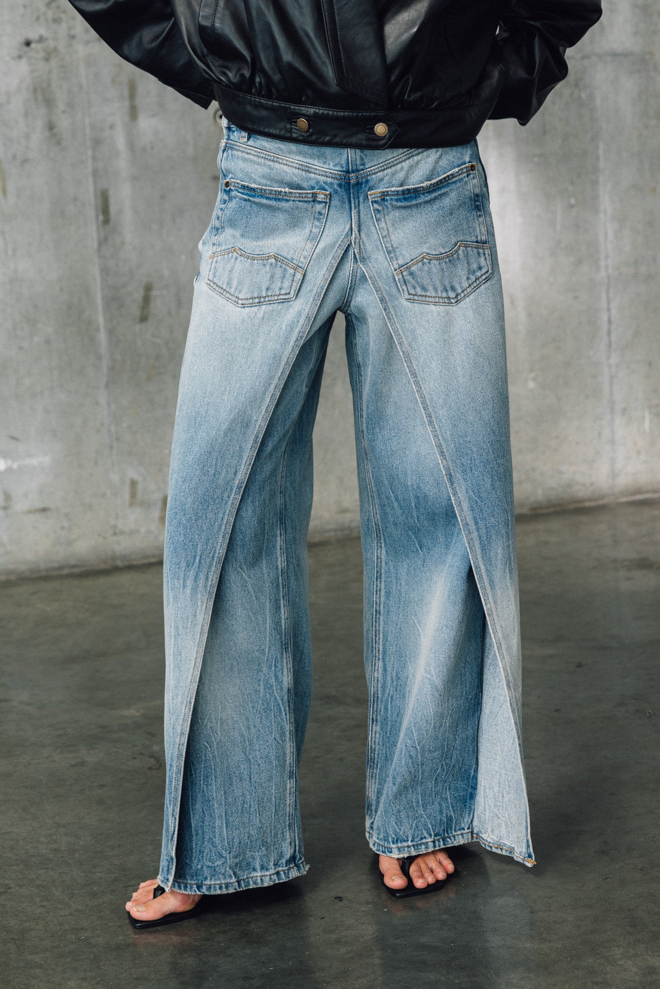 Womens Wide Leg Jeans - Special Collection - Blue 63_432H201_AZU154020_3