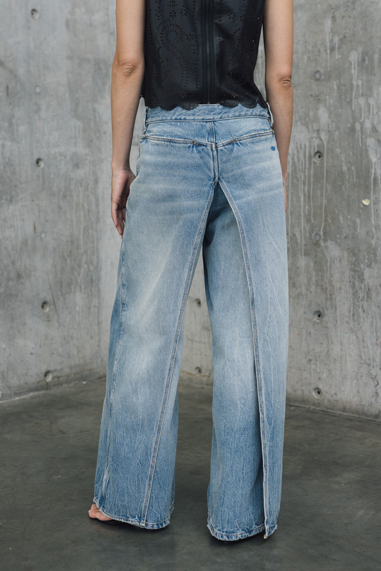 Womens Wide Leg Jeans - Special Collection - Blue 63_432H201_AZU154020_6