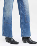 Jean Wide Leg High Rise Boot Relaxed Light Blue Vintage Wash for Women - Blue 439F037 - 4