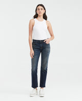 Jean Super High Rise Boot Cut Dark Blue Vintage Wash for Women - Blue 439F450 - 2
