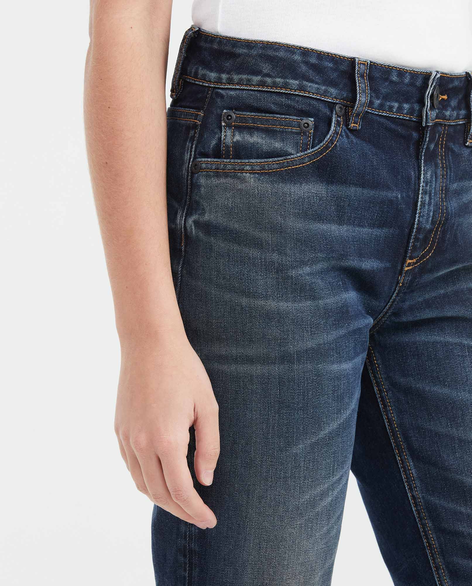 Jean Super High Rise Boot Cut Dark Blue Vintage Wash for Women - Blue 439F450 - 3
