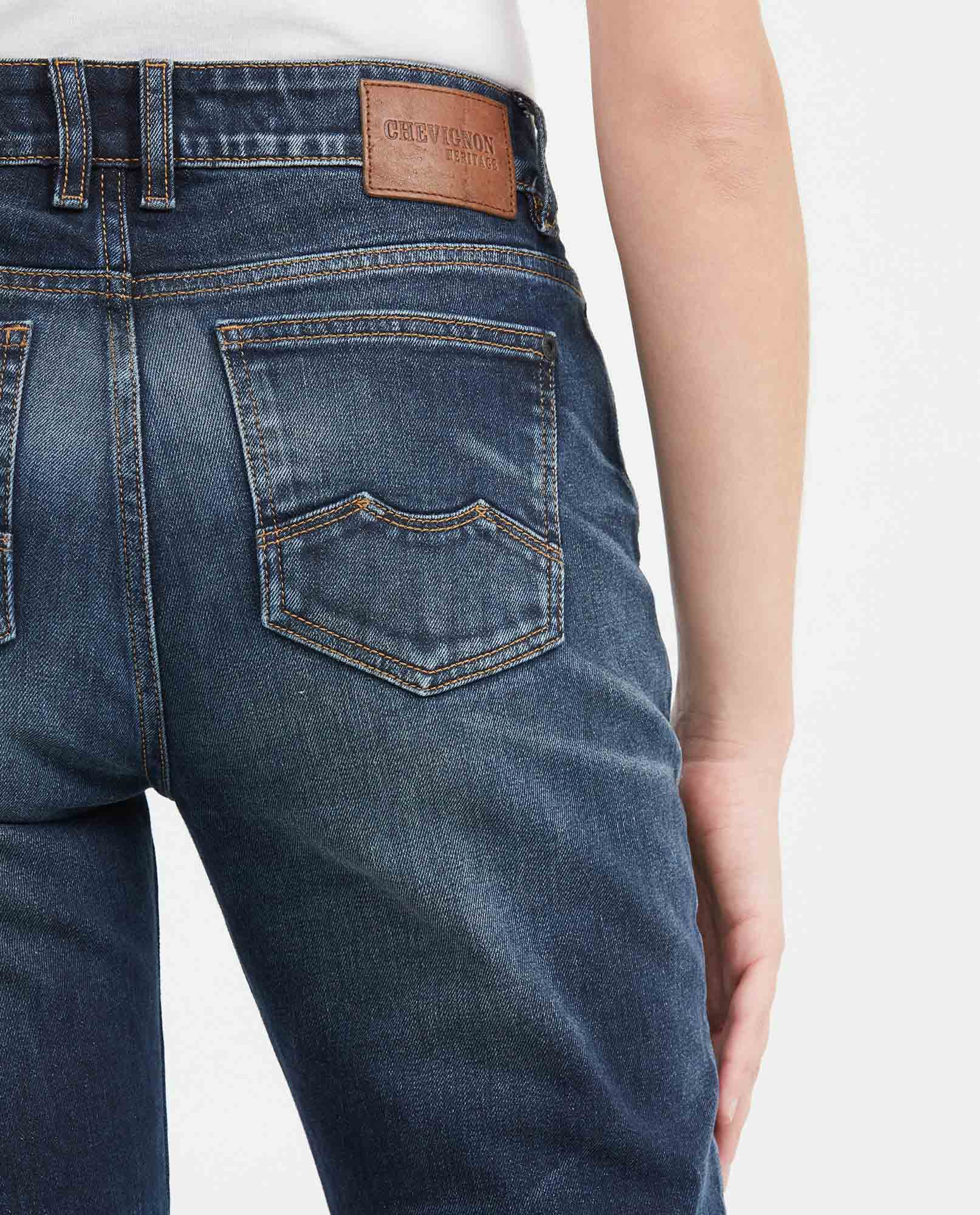 Jean Super High Rise Boot Cut Dark Blue Vintage Wash for Women - Blue 439F450 - 6