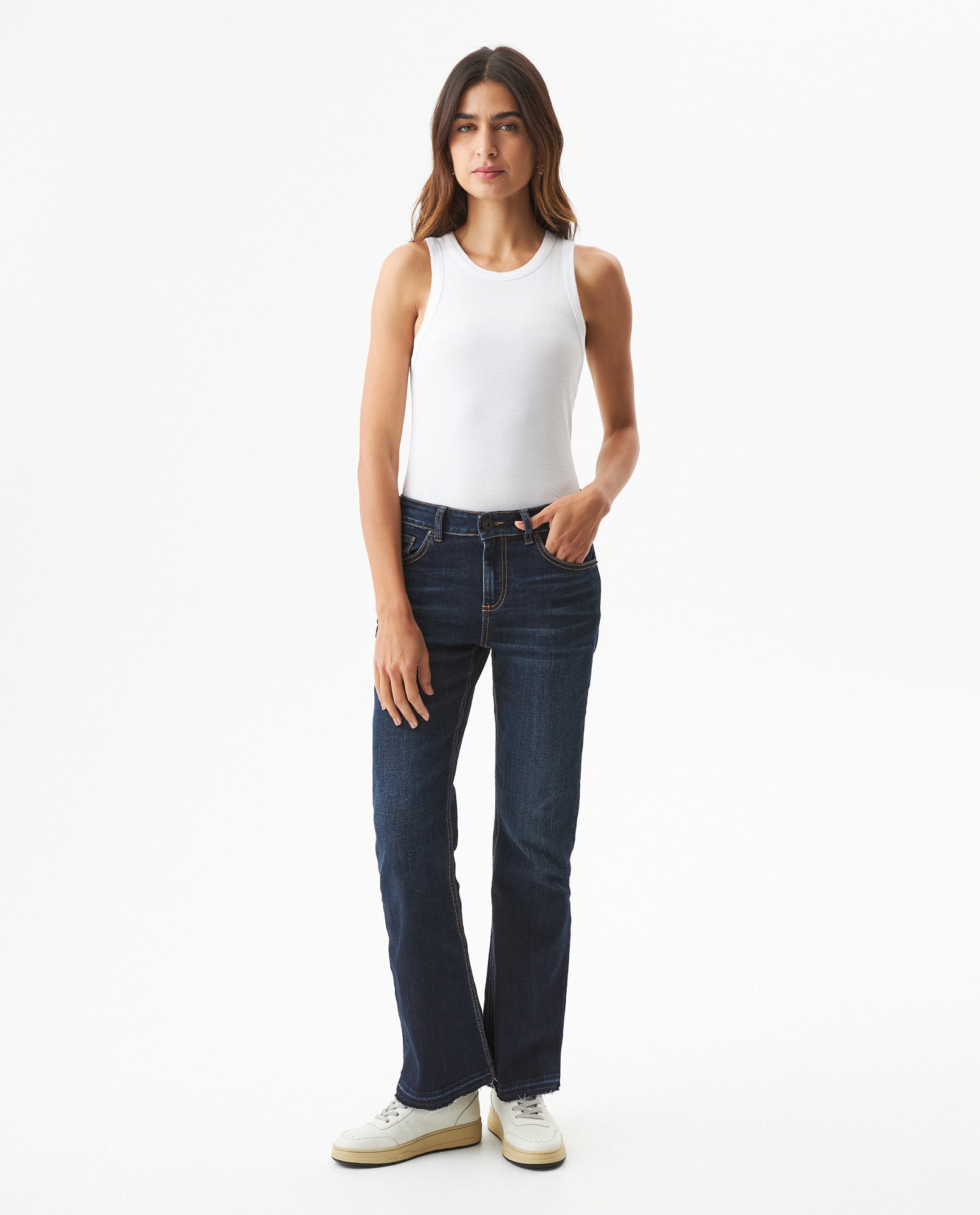 Jean Cosmo High Rise for Women - Blue 439G001 - 1