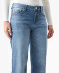 Women's Rusty Low Rise Light Wash Jeans in Cotton-Tencel Blend, Coastline 439G002 - 4