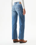 Women's Rusty Low Rise Light Wash Jeans in Cotton-Tencel Blend, Coastline 439G002 - 5