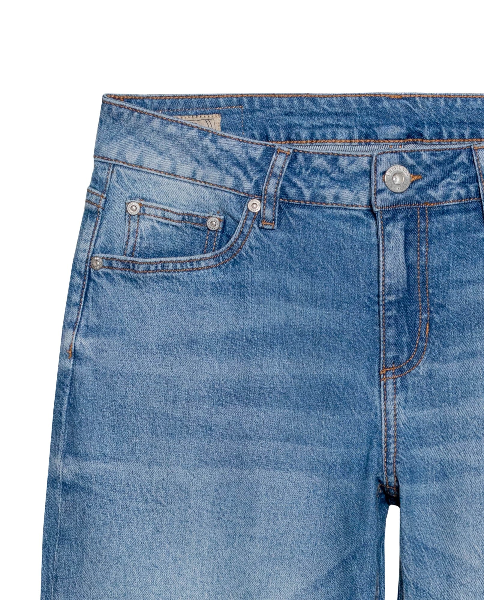 Women's Rusty Low Rise Light Wash Jeans in Cotton-Tencel Blend, Coastline 439G002 - 7