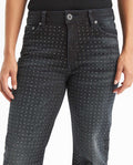 Women's Special Fit Mom Fit High Rise Dark Wash Jeans in Cotton Blend, Lighthouse - 3
