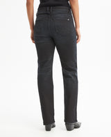 Women's Special Fit Mom Fit High Rise Dark Wash Jeans in Cotton Blend, Lighthouse - 4