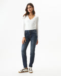 Women's Rusty Low Rise Ultra Dark Wash Jeans in Cotton-Polyester Blend, Coordinates - 3