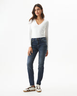 Women's Rusty Low Rise Ultra Dark Wash Jeans in Cotton-Polyester Blend, Coordinates - 3
