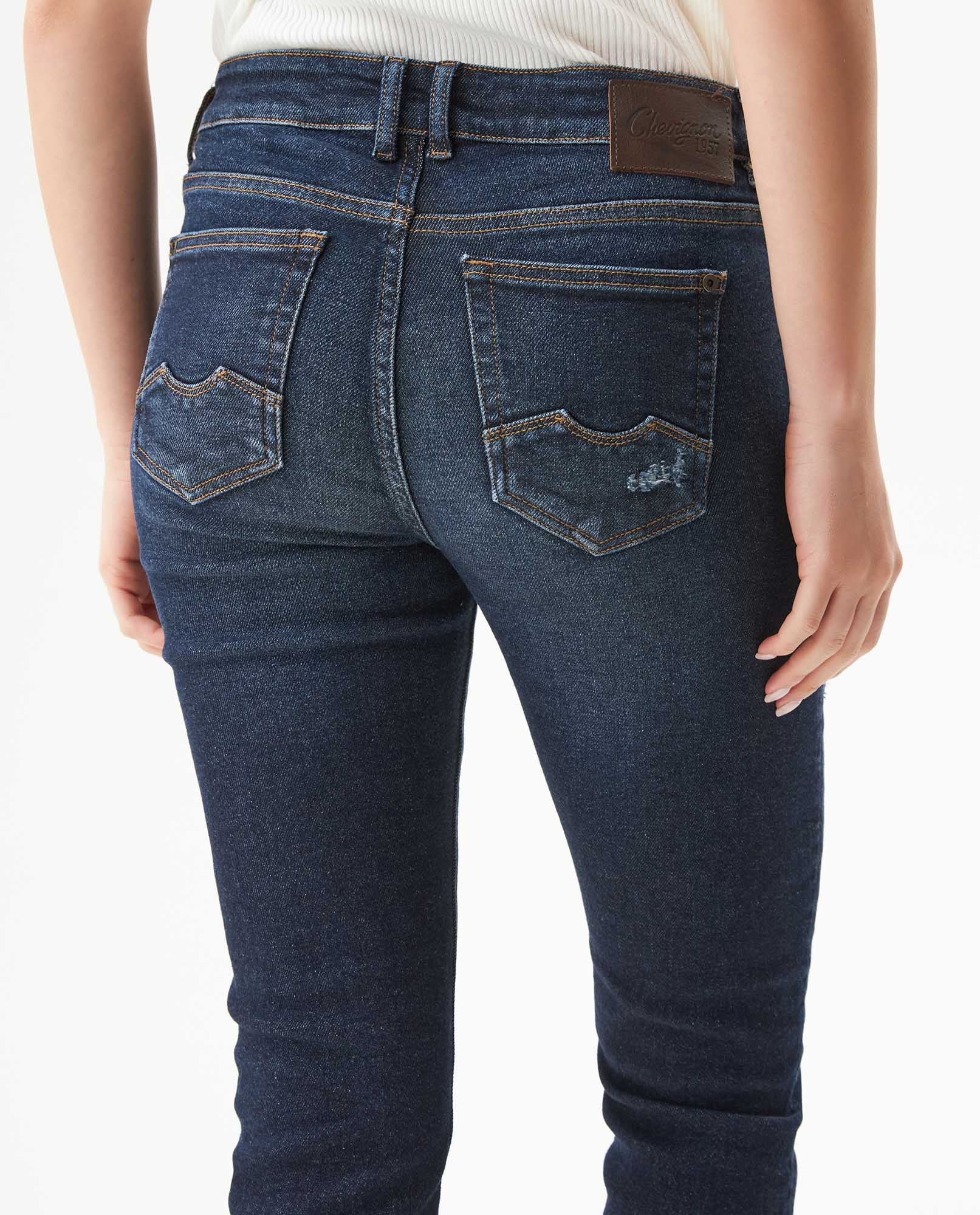 Women's Rusty Low Rise Dark Wash Jeans in Recycled Cotton Blend, Waypoint - 6