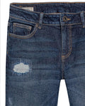 Women's Rusty Low Rise Dark Wash Jeans in Recycled Cotton Blend, Waypoint - 7