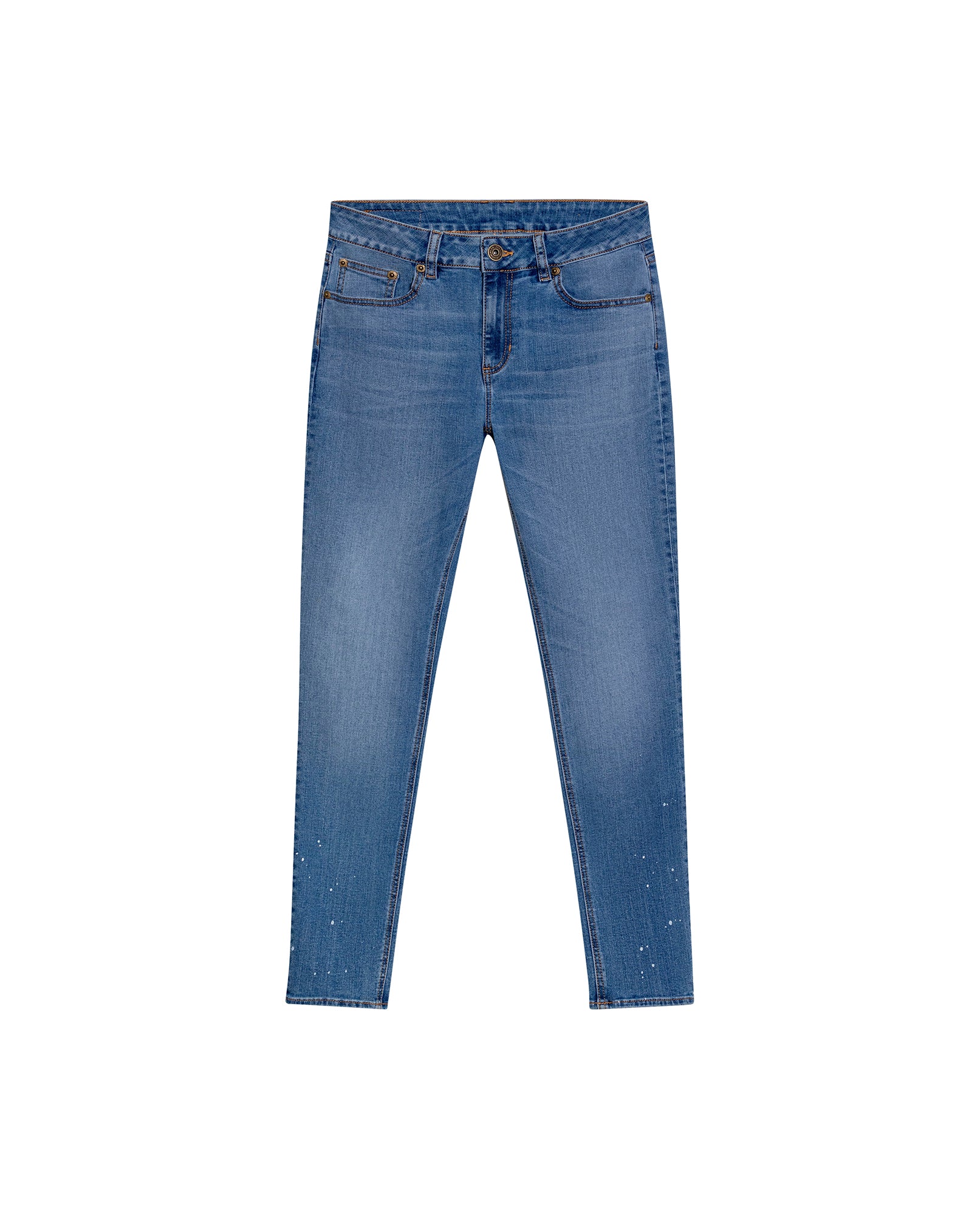 Women's Cosmo High Rise Medium Wash Jeans in Cotton-Polyester Blend, Boatyard - 1
