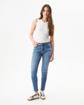Women's Cosmo High Rise Medium Wash Jeans in Cotton-Polyester Blend, Boatyard - 3