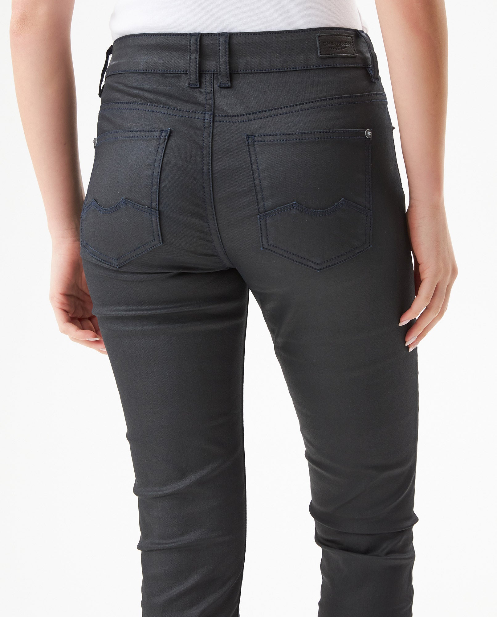 Women's Cosmo High Rise Ultra Dark Wash Jeans in Cotton-Polyester Blend, Mariner - 6
