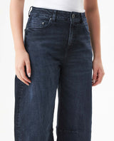Women's Cosmo High Rise Dark Wash Jeans in Recycled Cotton Blend, Maritime 439G011 - 4