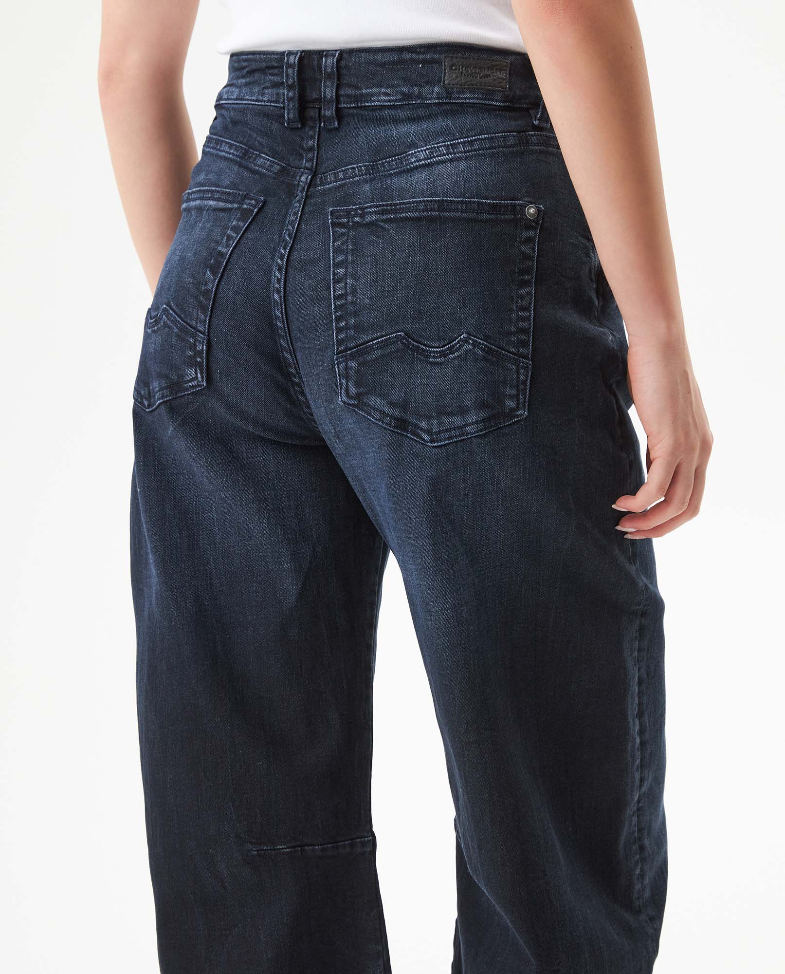 Women's Cosmo High Rise Dark Wash Jeans in Recycled Cotton Blend, Maritime 439G011 - 6