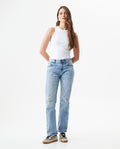 Women's Cosmo High Rise Light Wash Jeans in Cotton Stretch Blend, Navigate 439G013 - 3