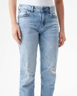 Women's Cosmo High Rise Light Wash Jeans in Cotton Stretch Blend, Navigate 439G013 - 4